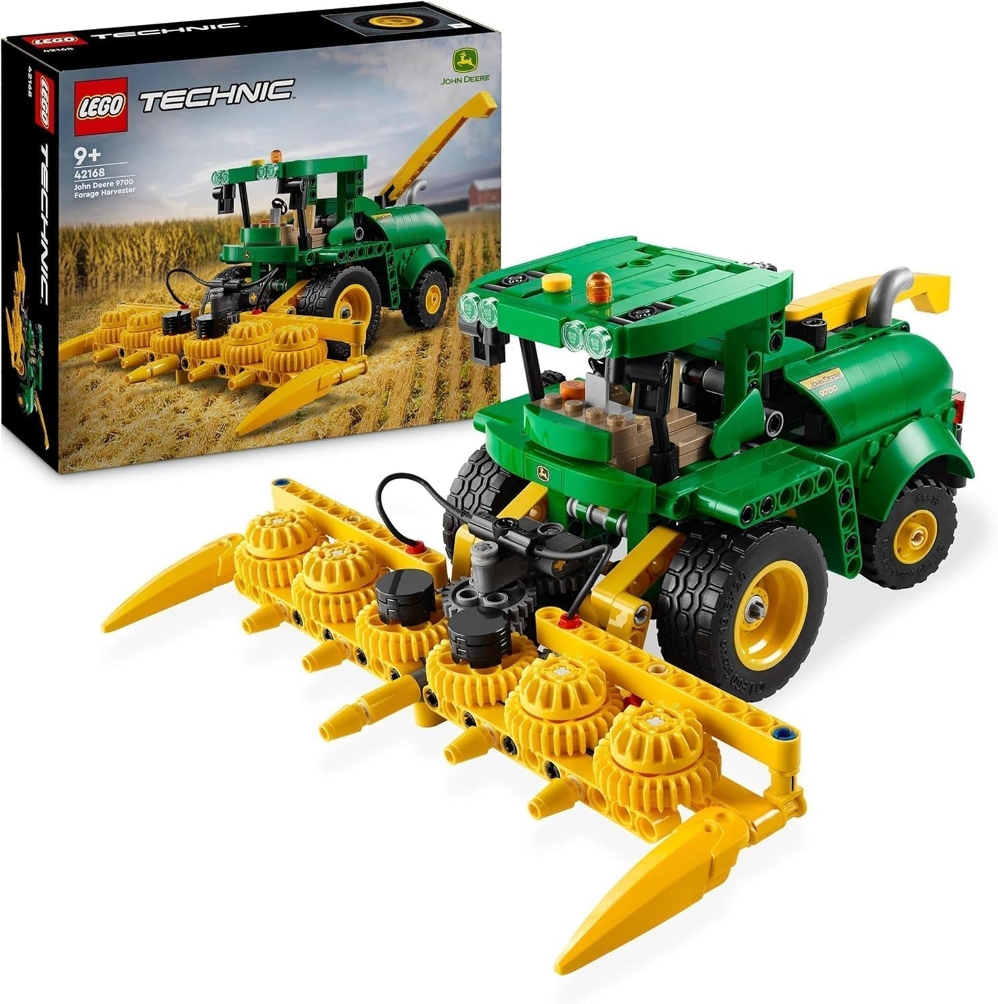 LEGO Technic John Deere 9700 vallskördare Barn leksakstraktor Gårdsset Fordonsmodell med realistiska funktioner Present för pojkar och flickor 9 år 42168 Byggset Besuche den LEGO-Store Singel