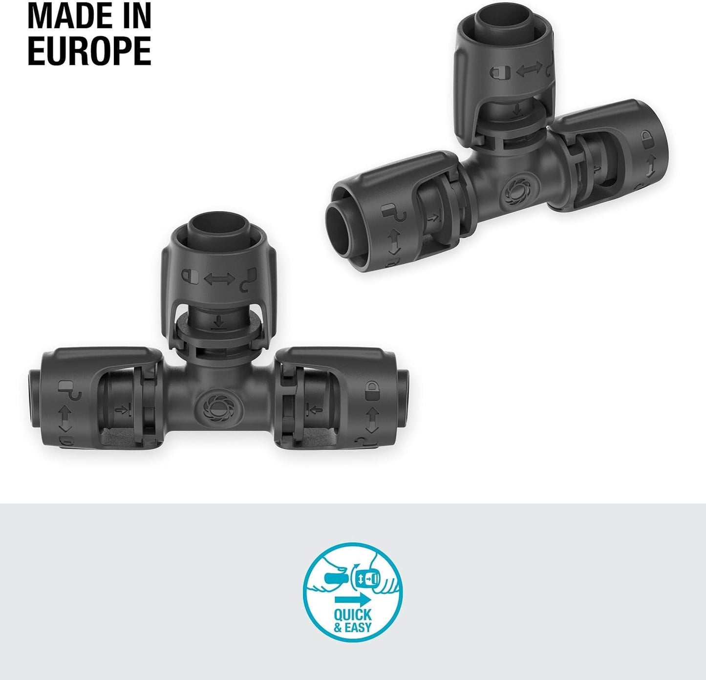 Gardena mikrodroppbevattningssystem T-Piece 13 mm (1/2"): Anslutning för 13 mm matarrör, T-gren, automatisk bevattning, återanvändbar (13201-20)