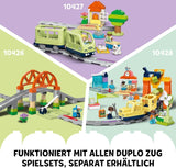 LEGO DUPLO Town Stor interaktiv järnväg, Byggleksak för småbarn 3 år gamla, Push & Go-lokomotiv med ljus och ljud, Spårdelar, Pedagogisk leksak för förskolebarn 10428 Byggset Beuche den LEGO-Store