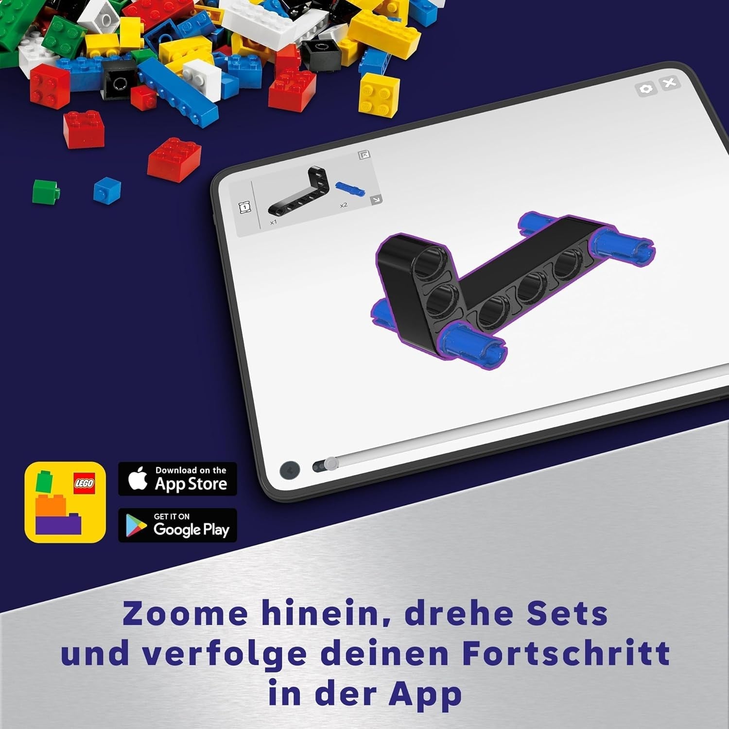 LEGO Technic LT78 rymdtransportfordon, rymdbyggnadsset för utforskningsresor och rymdäventyr, fantasifull lekupplevelse för pojkar och flickor, present till barn över 8 år 42178 Byggset Besuche den LEGO-Store
