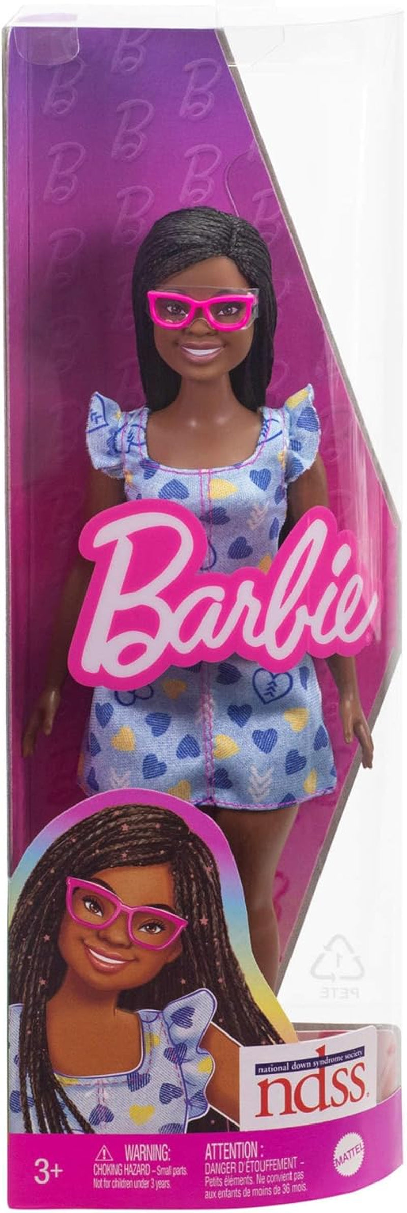 Barbie Fashionistas docka nr. 229 with Down Syndrome in Heart Dress, utvecklad i samarbete med National Down Syndrome Society, HYK14 Naty Shop Dolls