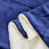 Kono Sherpa fleece filt, 150 X 200 Cm, Mjuk, Mysig, Fluffig, Vändbar, Mikrofiber, fasta filtar för säng, soffa, soffa (marinblå, dubbel/dubbel) Sängar och filtar Besuche den KONO-Store