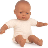 Miniland Dolls: Latinamerikansk docka, 32 cm, mjuk tygkropp, presentförpackning