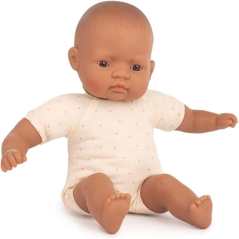 Miniland Dolls: Latinamerikansk docka, 32 cm, mjuk tygkropp, presentförpackning