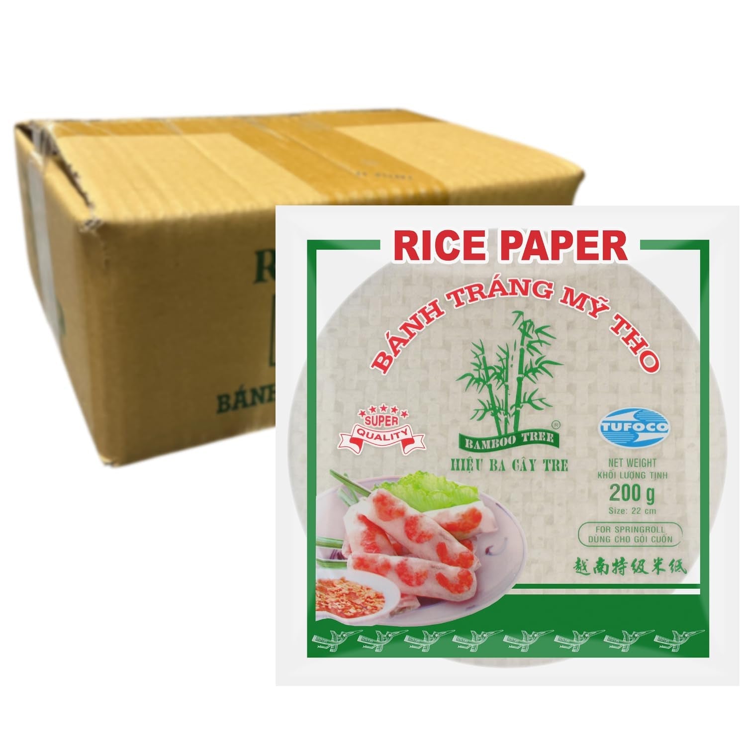 BAMBUTRÄD - Rispapper 22 cm. (Sommarrullar) - 1 x 400 g