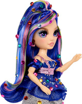 Rainbow High Be Dazzling - Genevieve Bleue - 28 cm blå modedocka med utsmyckningsverktyg, gnistrande ädelstenar och stylingtillbehör