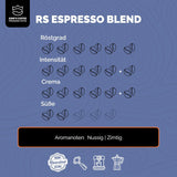 KING'S COFFEE - AMESTEC RS ESPRESSO - 1 kg starka och aromatiska kaffebönor - kaffe med låg syrahalt - kaffe med hela bönor - liten sats rostning från Italien - espressobönor för helautomatiska maskiner och portafiltermaskiner