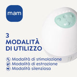 MAM Move Dubbel bröstpump, portabel, 3 driftlägen och 5 intensitetsnivåer Tillbehör Mat och amning Bebe Naty Shop