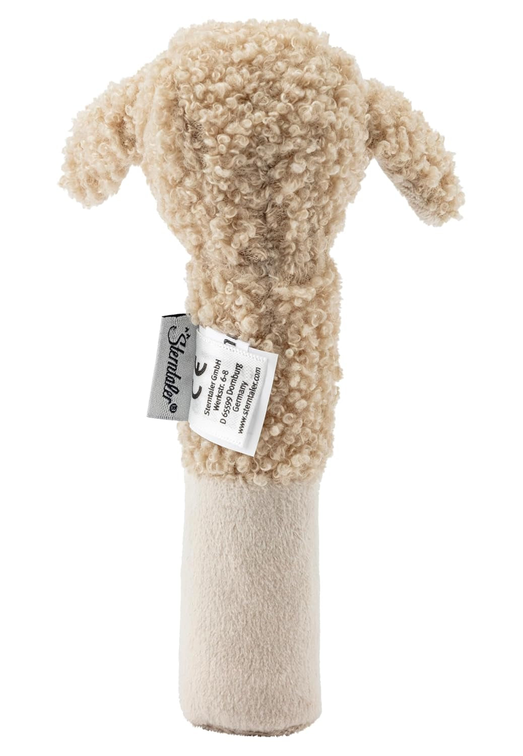 Sterntaler baby squeaker får Flocke - Babyleksak gjord av mjuka tyger - Babygreppleksak - Första försöken att fånga och leka, sandfärg Bebe Toys Naty Shop