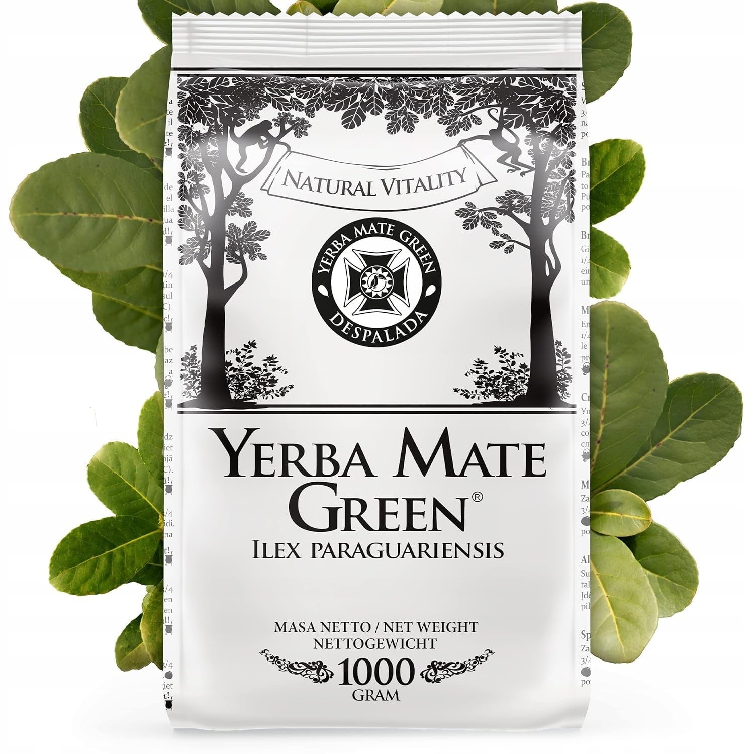 Yerba Brazil Despalada 1 kg ● Lufttorkat mate-te från mateblad ● Naturlig paraguayansk mate 50 g ● Naturlig mate-te-smak ● Yerba mate-te utan tillsatser ● Mate-te i lösvikt