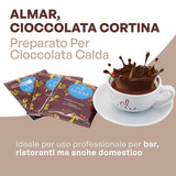 Italiensk varm choklad Cortina CLASSIC smak - (15 X 30 g) En portion, kuvert, 450 g kakao och varm choklad Naty Shop