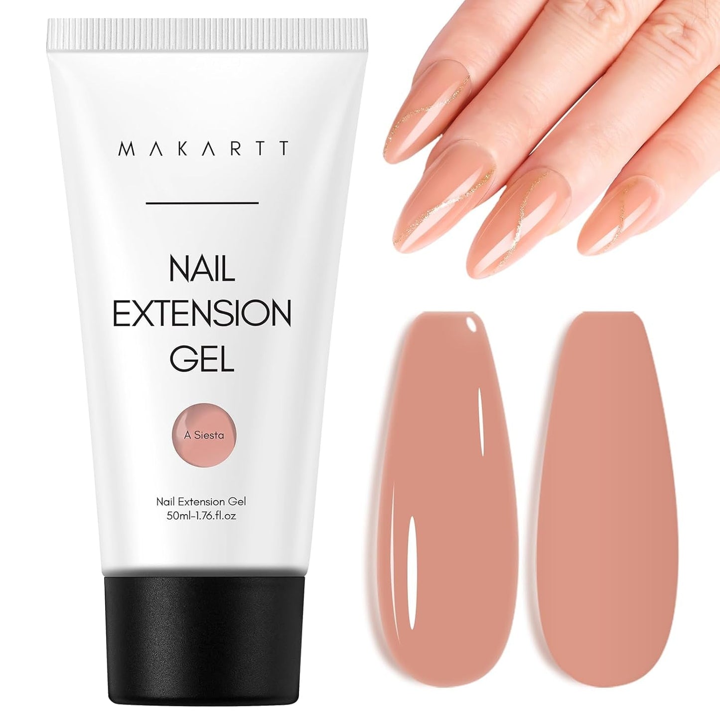 Makartt Poly Nail Extension Gel - Acrylic Extension Gel, Nail Strengthening Gel, Nageldekoration, 50 ml (lila)