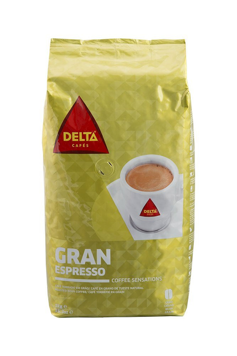 Delta Gran Espresso - portugisiskt malet kaffe, 1 förpackning (1 x 1 kg)