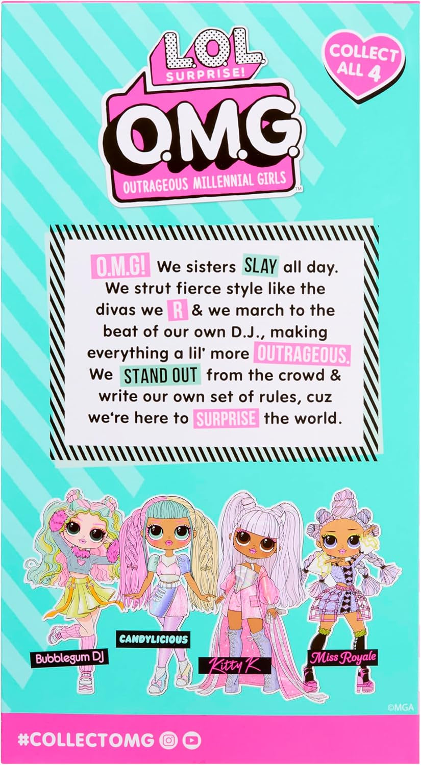 LOL Överraskning! OMG Doll – Kitty K – Innehåller 1 modedocka med en fantastisk outfit, 4 samlardockor