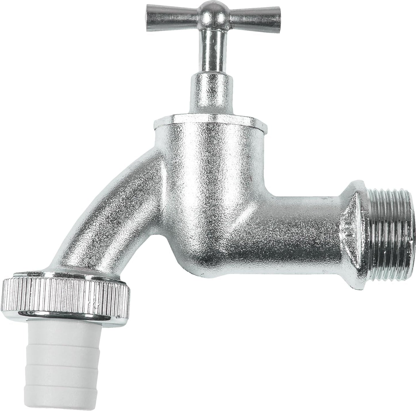 Hornkran - 20,95 mm (1/2 tum) hangänga - Inkluderar slanganslutning - Högkvalitativ mässing - Idealisk som utomhuskran / regnfatskran / kran / avstängningsventil / FLOR92590