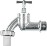 Hornkran - 20,95 mm (1/2 tum) hangänga - Inkluderar slanganslutning - Högkvalitativ mässing - Idealisk som utomhuskran / regnfatskran / kran / avstängningsventil / FLOR92590