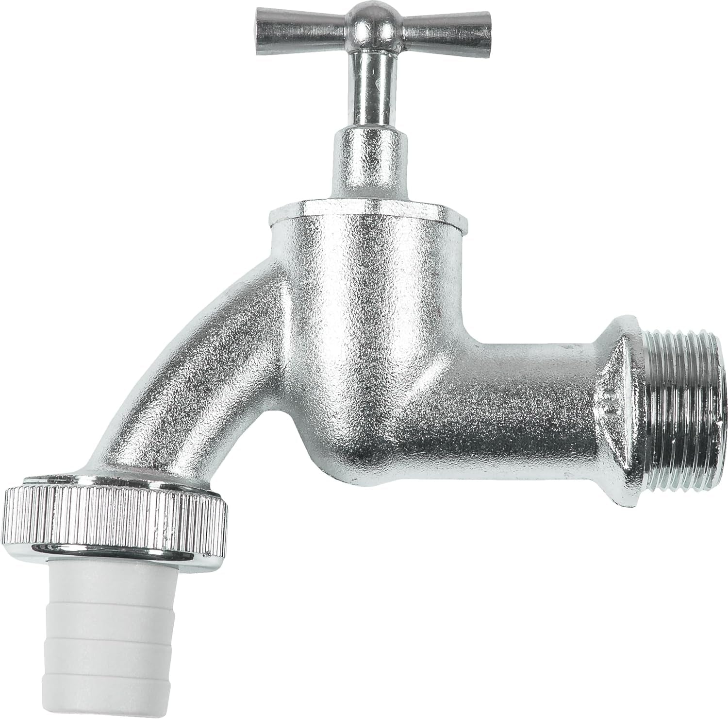 Hornkran - 20,95 mm (1/2 tum) hangänga - Inkluderar slanganslutning - Högkvalitativ mässing - Idealisk som utomhuskran / regnfatskran / kran / avstängningsventil / FLOR92590