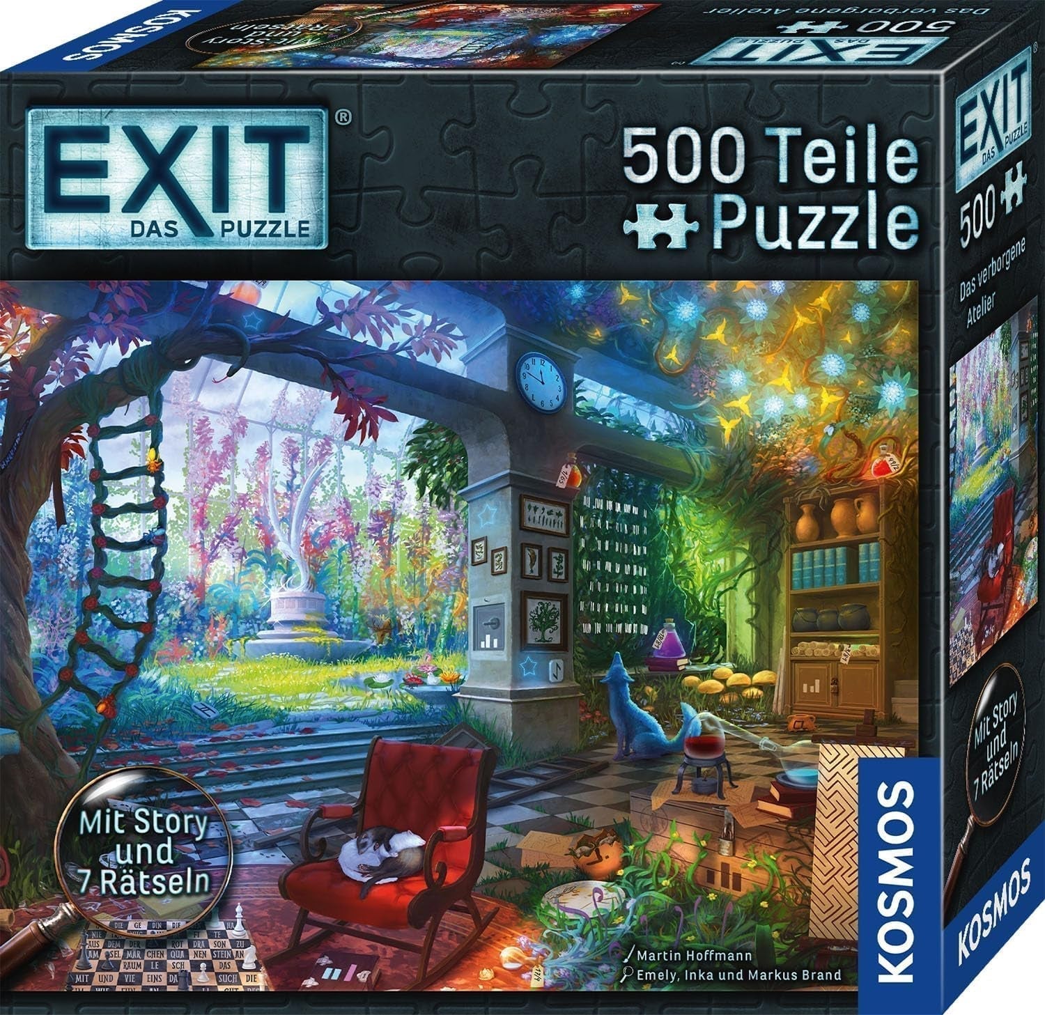 KOSMOS 683979 EXIT® - Pussel: The Hidden Studio 500-bitars pussel för vuxna och barn 10+ Escape Room-pussel för nybörjare med pussel Naty Shop Standardtitel