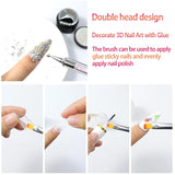 Sularpek 5 Stück Nagel Pinsel, Nageldesign Pinsel, Dotting Tool, Nail Art Liner Pinsel, Nagelverlängerung Gelpinsel, Nagelbürste Für Punktierungen, Zeichnen, För DIY Nail Art Design