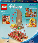 LEGO Ç€ Disney Moana 2: Moana's Adventure Raft - Leksaksbåt med segel, löstagbart däck, lägereld och 3 minidockor inklusive Loto och Moni - Present för tjejer 6+ och fans - 43270 Byggset Beuche den LEGO-Store