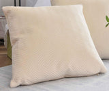 Gardinlåda Kudde Dekorativ kudde Lxb 45X45 Cm Grön Jacquard "Greta" Med Fiskbensdesign Lättskött Dragkedja 320G Mjuk fyllning - Blandade färger, 2023510 Resekuddar Naty Shop Cream