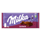 Milka Zartherb - alpin mörk mjölkchoklad med en delikat inslag av kakao i multipack - 25 x 90g