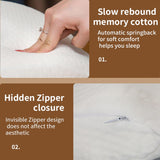 MINGZE Multifunktionell Memory Foam Kudde Nackkudde Skum, U-formad nackkudde med rosett, Slow Rebound Sovkudde Rebound Tryckkudde, Kudde Is Silke för hand- och nackskydd Cervikala ortopediska kuddar Naty Shop