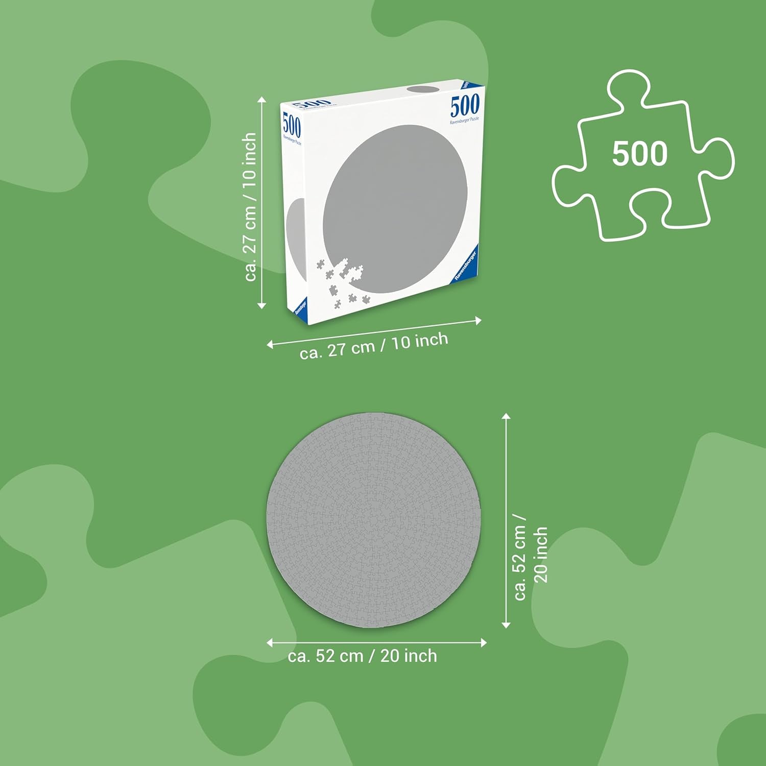 Ravensburger Pussel 17172 Cirkel av färger - Djur 500 bitar Pussel Naty Shop