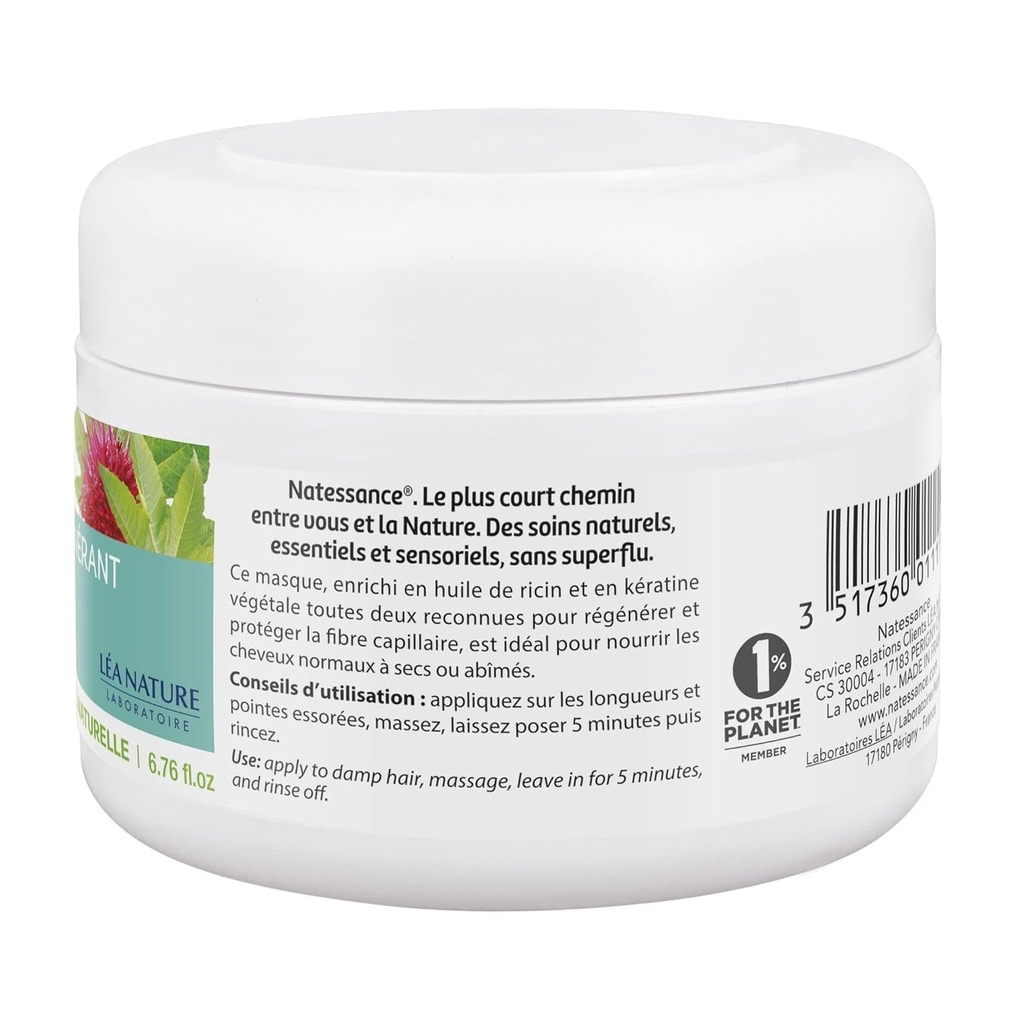 Mask Sublimateur à l'Huile de Ricin et Kératine Végétale 200 ml Hårmask Naty Shop