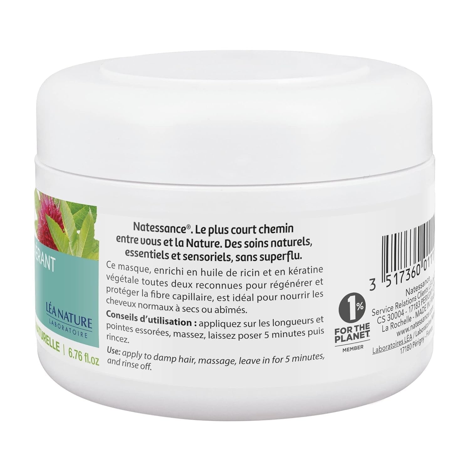 Mask Sublimateur à l'Huile de Ricin et Kératine Végétale 200 ml Hårmask Naty Shop