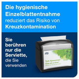 Tork Xpressnap Extra Soft Nature N4 Dispenser Servett, Premium, 1/2 x 2 Ply, 21,3 cm X 16,5 cm, 8 × 1 000 servetter, 12880