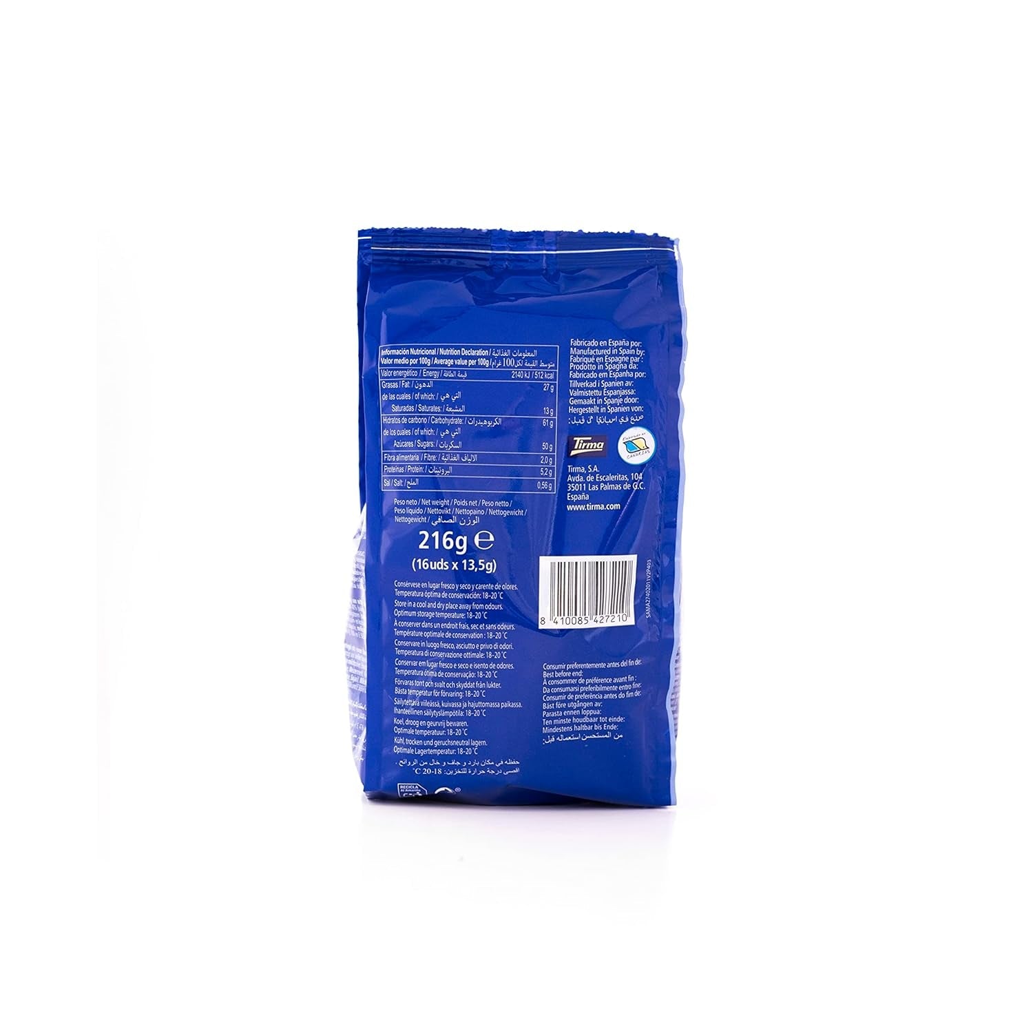 Tirma Mini vit chokladrån | (16 enheter x 13,5 g), 216 g | Delikat krämfyllning | Icke-GMO | Lämplig för vegetarianer | Individuellt förpackade | Packat mellanmål
