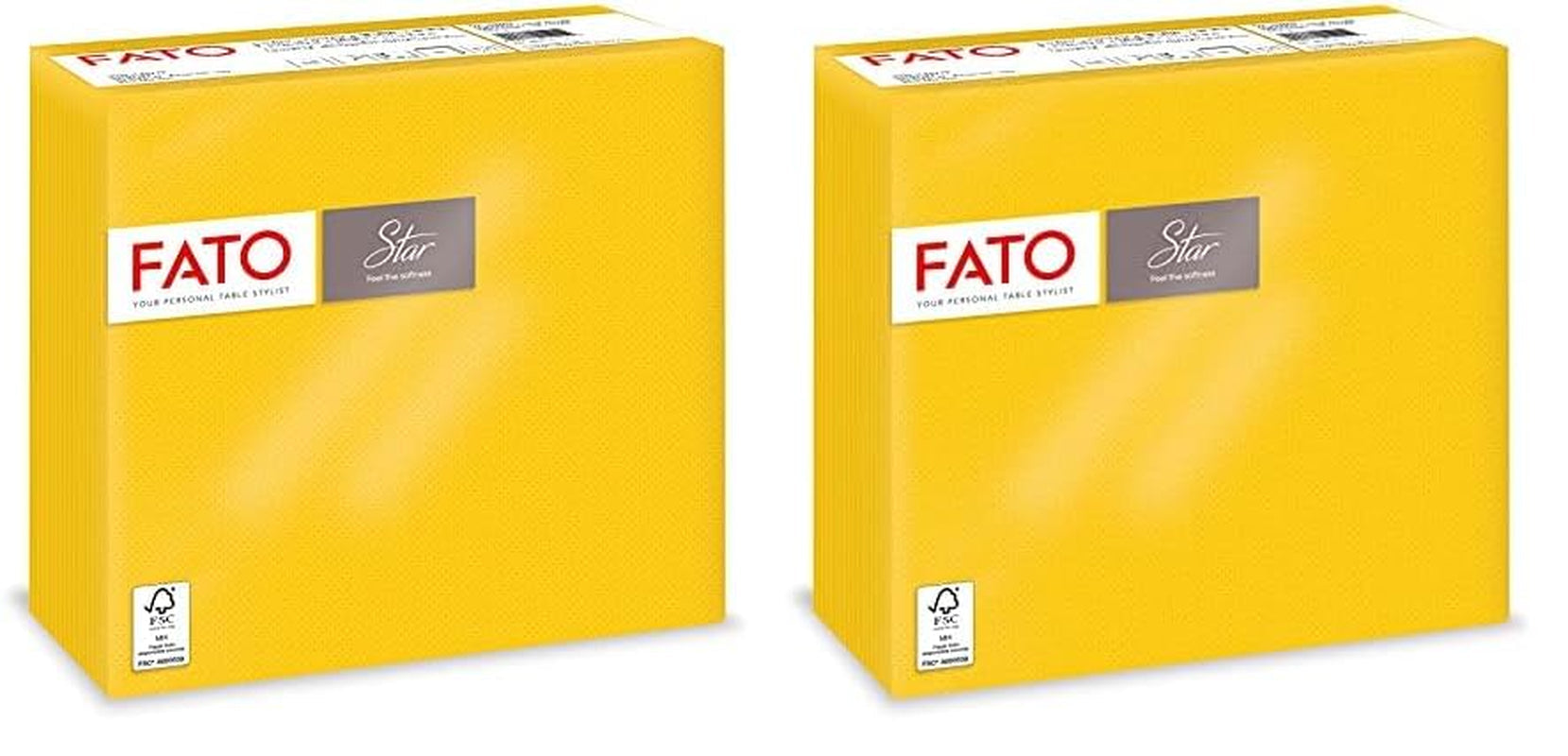 - Mjukt och ömtåligt mjukpapper för engångsbruk, förpackning med 40 silkespapper, storlek 38X38 vikta i 4, 2 lager, gul färg, 100% rent cellulosapapper, FSC-certifierat (2-pack)