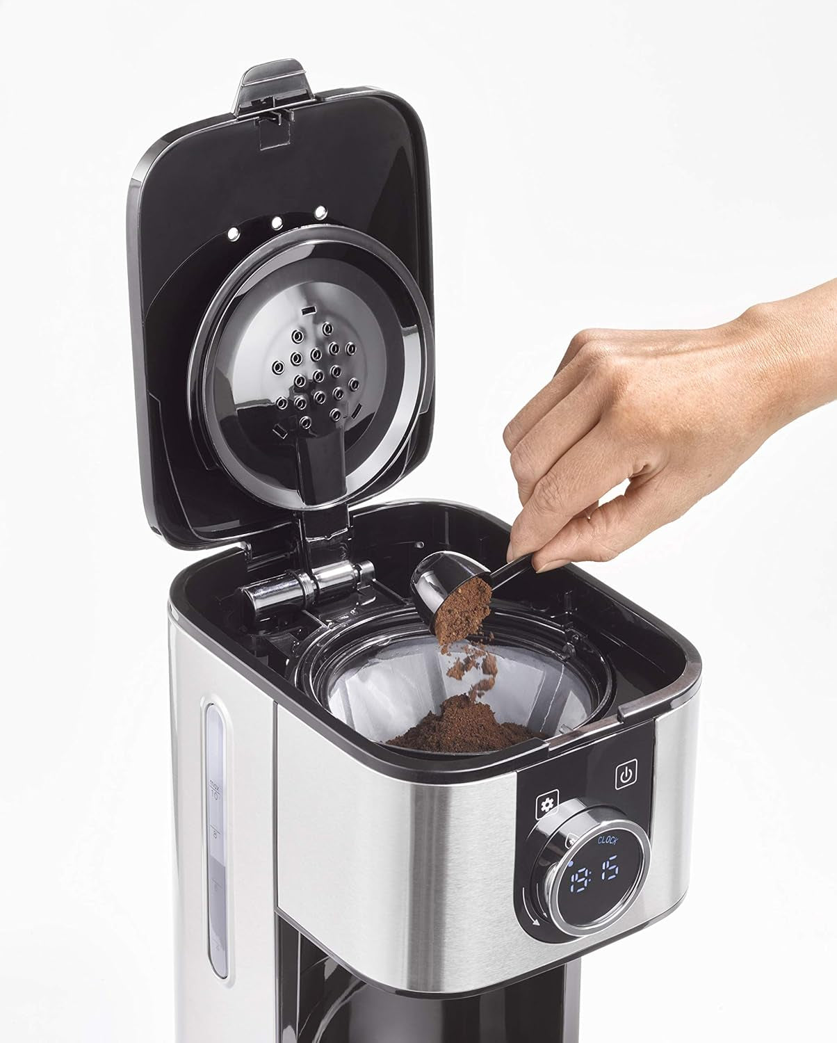 CASO Selection C 10 Thermo Design kaffebryggare – Rostfritt stålhölje, 1,2 l isotermisk karaff (10 koppar), touchkontroller och timer, Aroma PLUS-funktion, permanent filter, anti-droppfilter