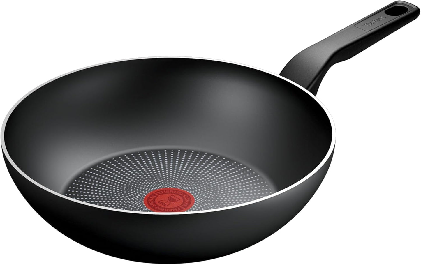 Tefal Återvunnet på, 100 % återvunnen aluminiumpanna, non-stick beläggning, induktionsgrytor och stekpannor Naty Shop Wokpanna 28 Cm