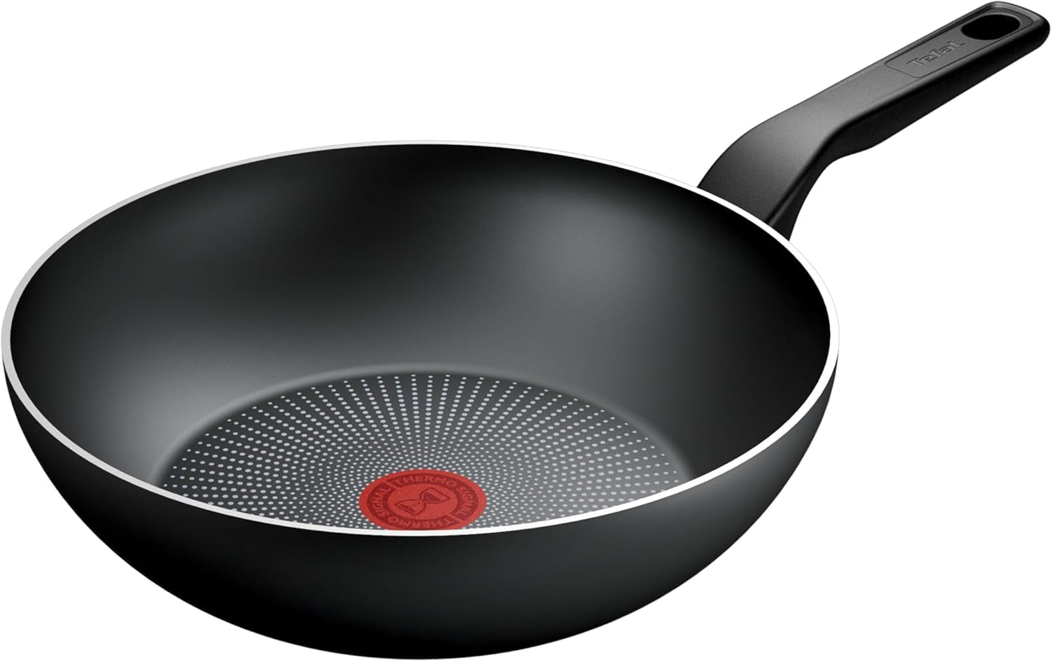 Tefal Återvunnet på, 100 % återvunnen aluminiumpanna, non-stick beläggning, induktionsgrytor och stekpannor Naty Shop Wokpanna 28 Cm