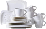 Verso de Mäser, La Musica-serien, 18-delad kaffeservering, 6-personers porslinsservis, 921172, vit