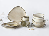 CreaTable, 23769, CLOUDY Series, Sand, 10-delat servisset, porslinskombinationsservice, diskmaskin och mikrovågssäker, kvalitetstillverkning