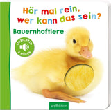 Lyssna, vem kan det vara? - Husdjur: klappa och lyssna | Högkvalitativ kartongbilderbok med 5 ljud och taktila element för barn över 18 månader Baby Toys Naty Shop Book