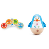 Baby Einstein Magic Touch musikalisk leksak med trätrumma för 6 månader och uppåt & Hape Penguin Musical Wobbler, färgglad vinklad melodi, Roly-Poly Toy för 6 månader och uppåt Bebe Naty Shop Toys Standardtitel