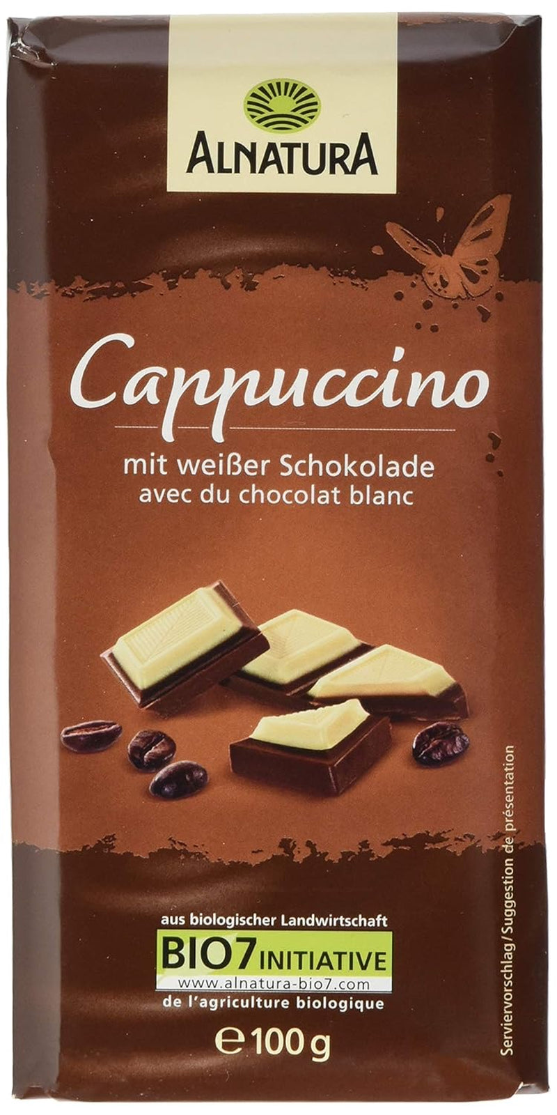 Ekologisk choklad fylld med cappuccino, 100g