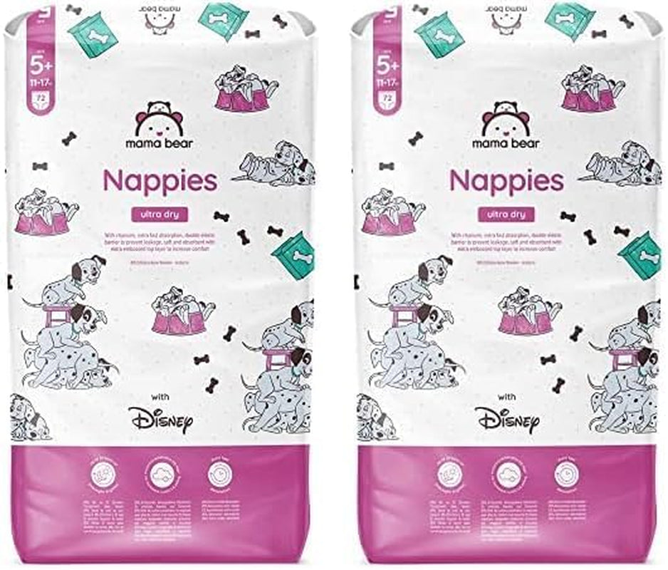 Amazon Märke: Mama Bear Disney Ultra Dry blöjor, storlek 3 (4-9 kg) - Månadslåda, vit, 172 count (2 förpackningar om 86)