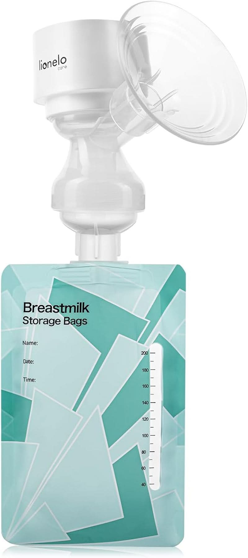 LIONELO Fidi One sladdlös bröstpump 180 ml, 3-fas bärbar bröstpump, 9-stegs energibesparande massage, silikontratt 26 mm speltid 120 min Bpa-fria tillbehör Mat och amning Bebe Naty Shop