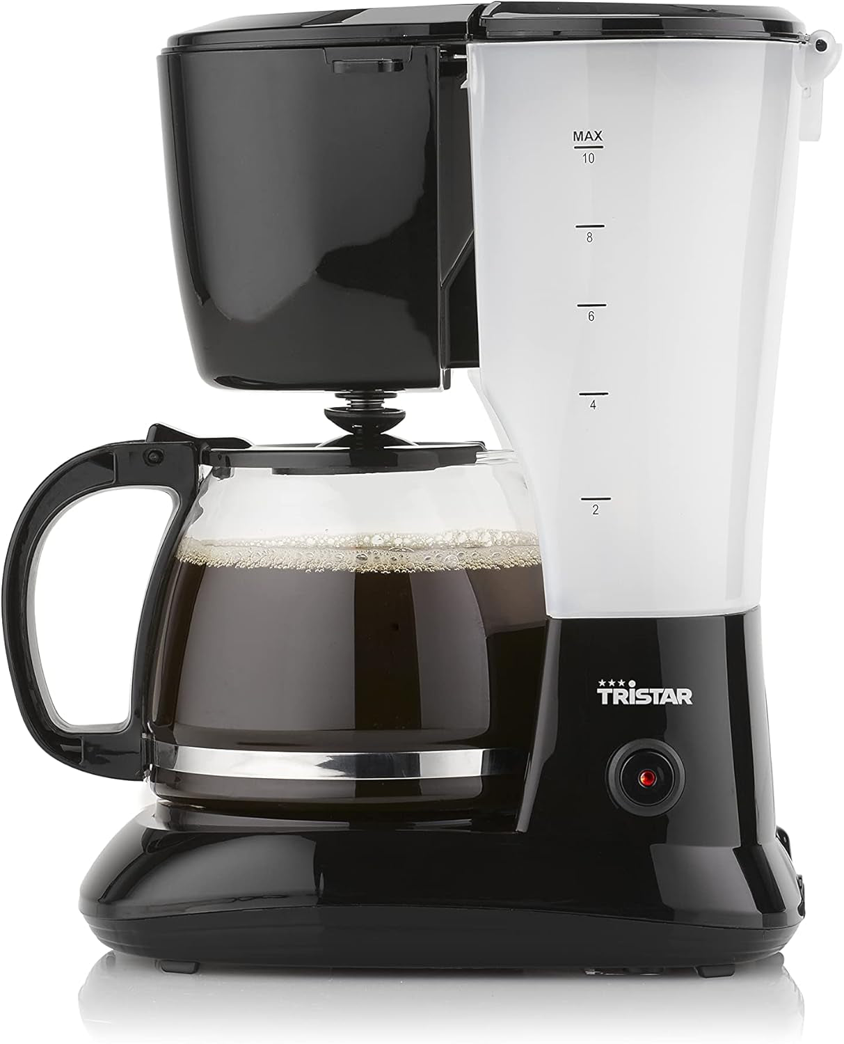 Tristar 1,25L kaffebryggare - för 10-12 koppar, även lämplig för camping, CM-1245, svart