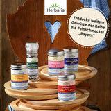 Herbaria Obazd är! bio 90g M-Dose – Bio-Gewürzmischung bayerischen Biergartenklassiker Obazda – för Brotaufstriche, Käsegerichte, Käsefondue – Raclette Gewürz - i nachhaltiger Aromaschutz-Dose