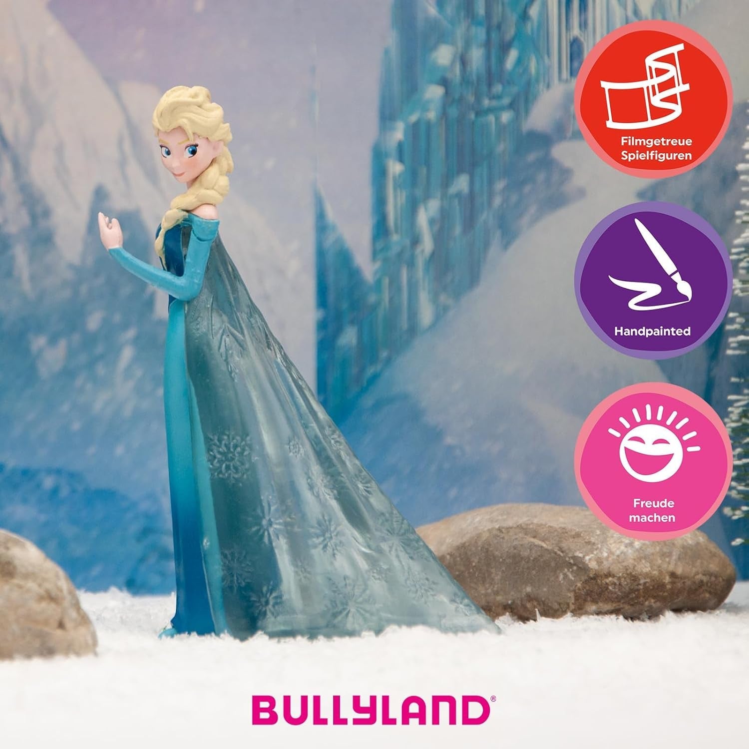 Bullyland 12961 - Elsa från Arendelle figurin från filmen Frozen av Walt Disney, ca. 10.1 cm, highly detailed, ideal as a small gift for children aged 3 and up
