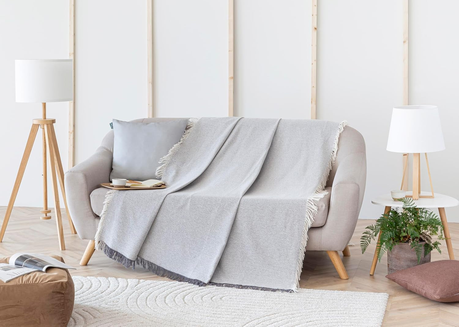 Multifunktionell sängöverdrag, sängöverdrag, sängöverdrag, sofföverdrag, Jarapas, enfärgad (180 X 260 cm, mörkgrå). Sängar och filtar Besuche den Todocama-Store
