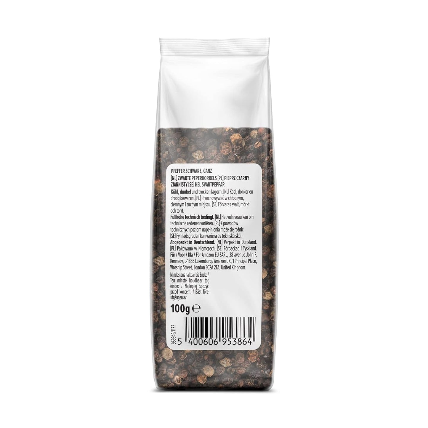 av Amazon Schwarzer Pfeffer ganz, 100g