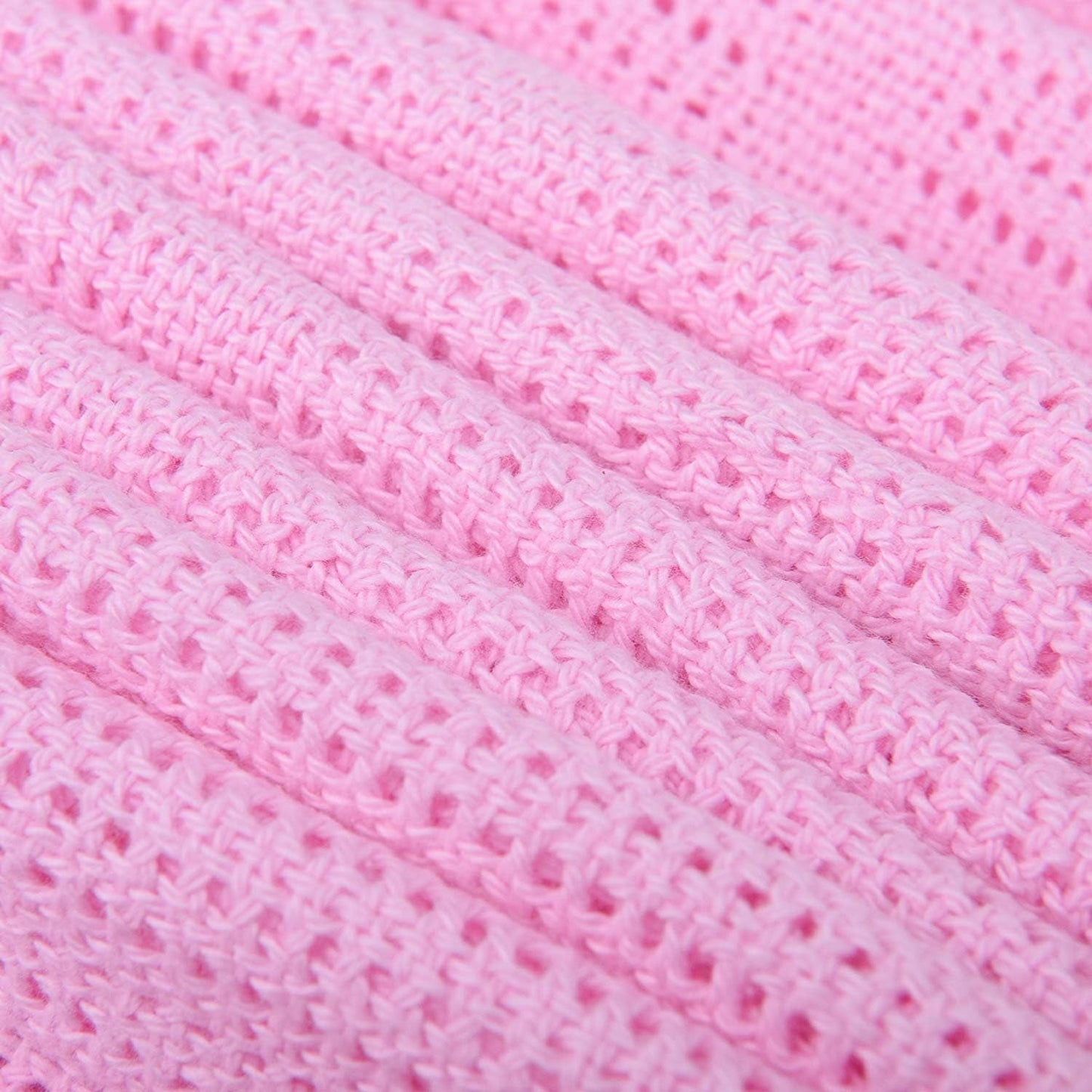 Familjesängkläder Rosa cellfilt för dubbelsäng, bomull, stort överkast, vändbart, lätt, termiskt, mjukt, traditionellt cellfilt, 230 X 230 cm täcken och täcken Naty Shop
