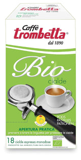 Caffè Trombetta ESE Kaffeepads, Italien Kaffee, Richhaltiges Aroma och samtiger Gesmack Biologisch - 1 Packungen zu je 18 Kaffeepads